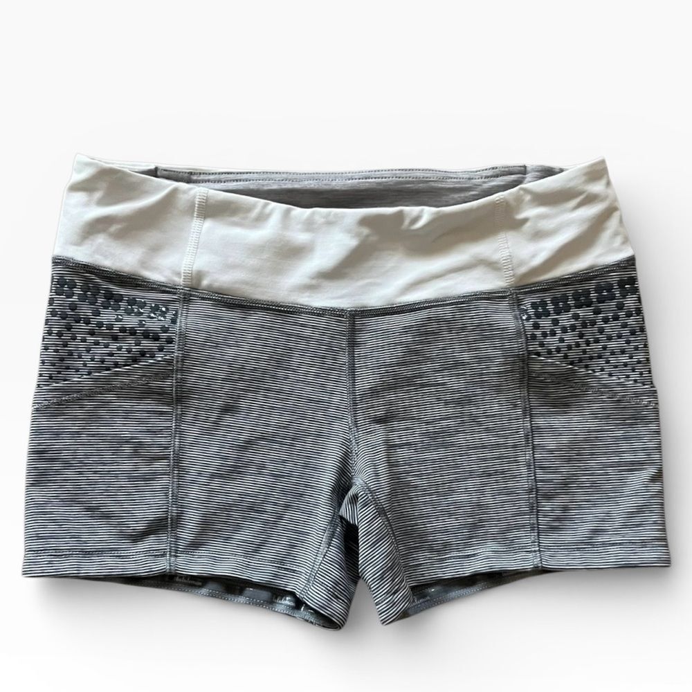 lululemon athleticaโwee are from space Gray and White Athletic Shorts
